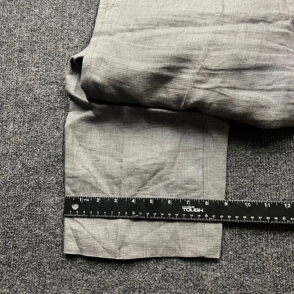 Banana Republic Mens 35x30 Grey 100% Linen Classic Fit Dress Pants Trousers
